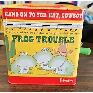 Boynton Frog-In-The-Box Cracker Barrel Old Country Store Pop Up Frog Toy